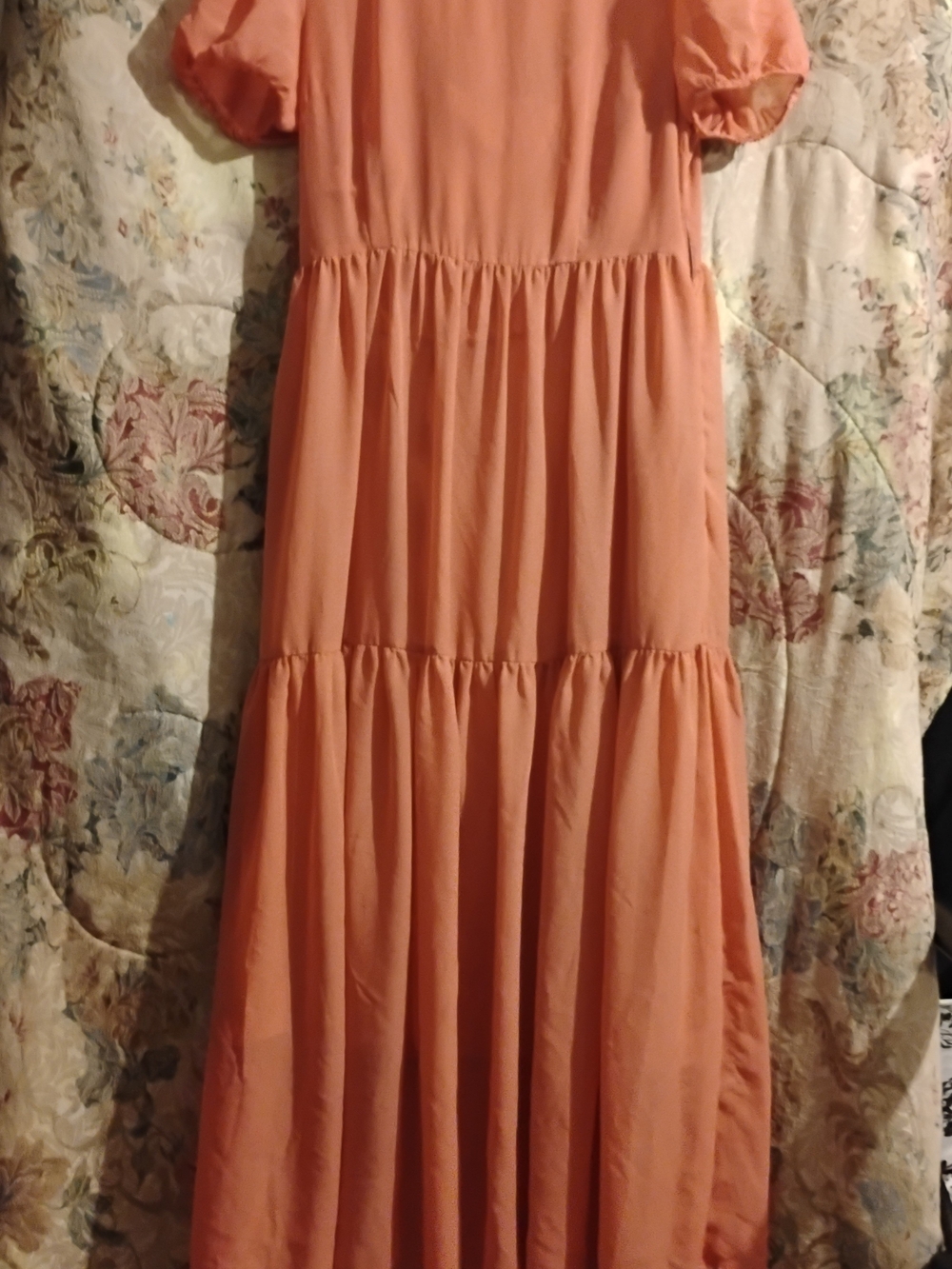 Forever 21 Peach Tiered Maxi Dress